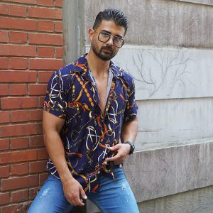 پیراهن هاوایی مردانه مدل ISLAND