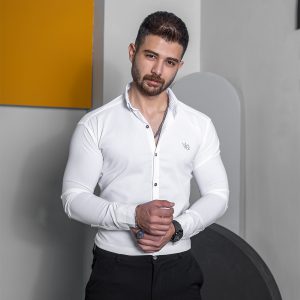 پیراهن مردانه سفید مدل VQ