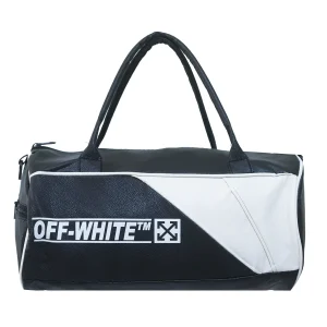 کیف ورزشی off-white مشکی سفید مدل F90