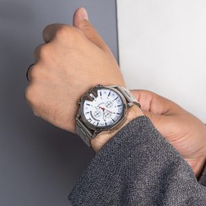 ساعت مچی DIESEL مردانه نقره ای صفحه سفید مدل U700