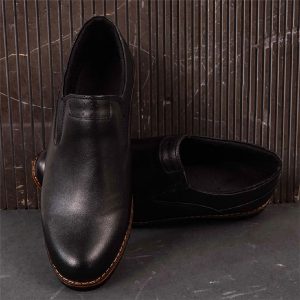کفش رسمی مردانه مشکی ساده مدل KARON