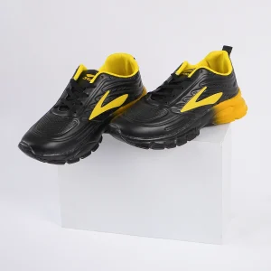 کفش ورزشی مردانه مشکی زرد مدل P802