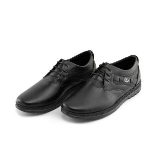 کفش رسمی مردانه چرم مصنوعی مشکی  مدل 44502