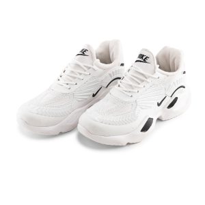 کفش ورزشی Nike مردانه سفید لژدار بندی چرم مصنوعی  مدل 44413