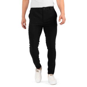 شلوار کتان پاکتی مردانه مشکی اسپرت مدل 41819