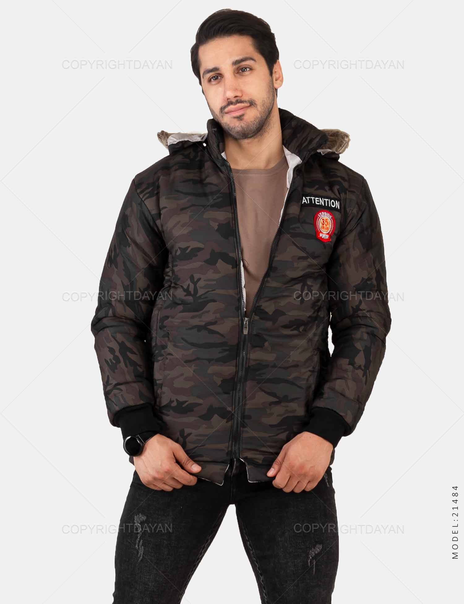 کاپشن ارتشی مردانه مدل 21584