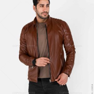 کاپشن چرمی مردانه Alvin مدل 23054