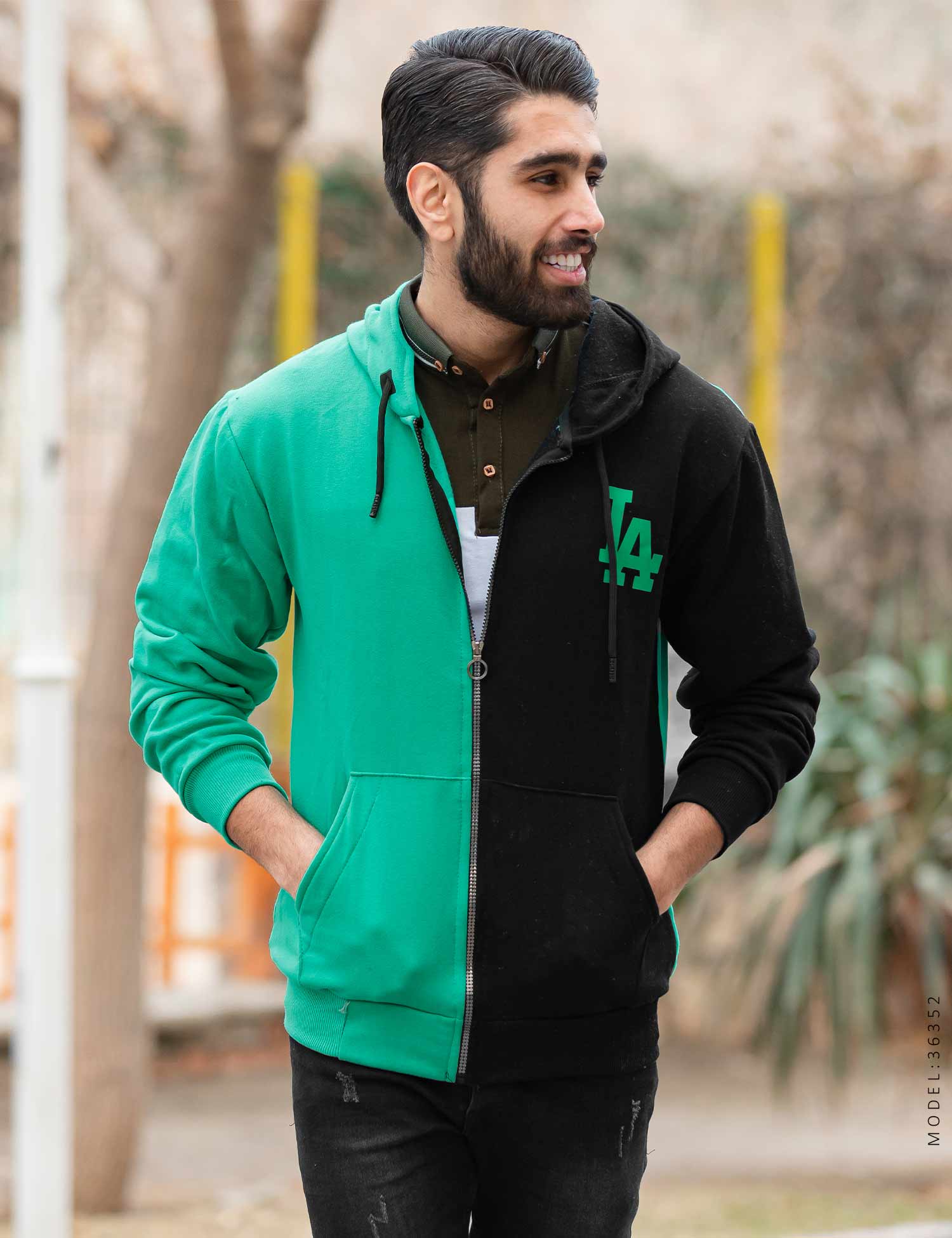 سویشرت کلاهدار اسپرت LA مدل 36352