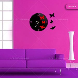 ساعت دیواری طرح پروانه 2