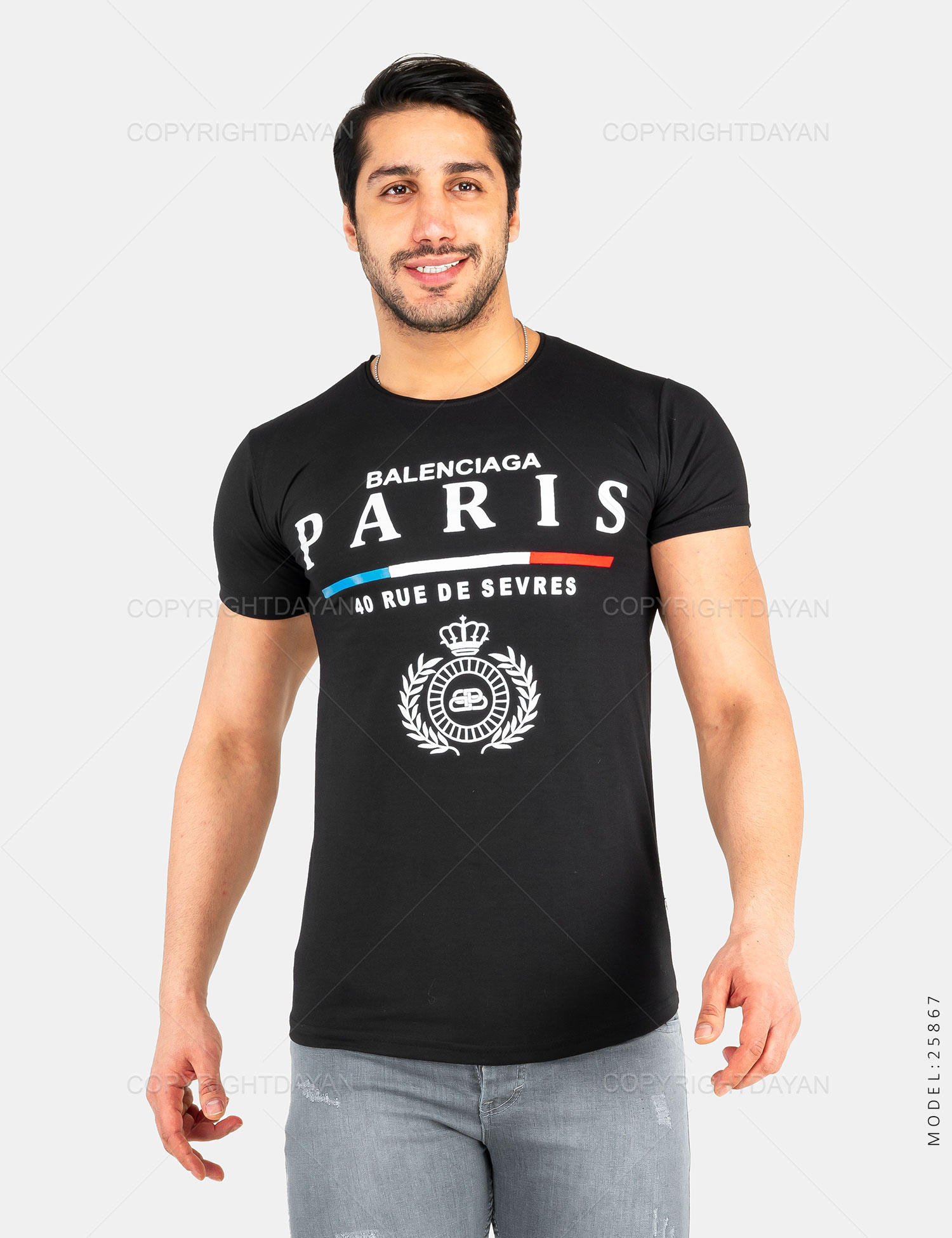 تیشرت مردانه Paris مدل 25867