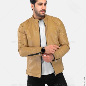 کاپشن چرمی مردانه Alvin مدل 23056