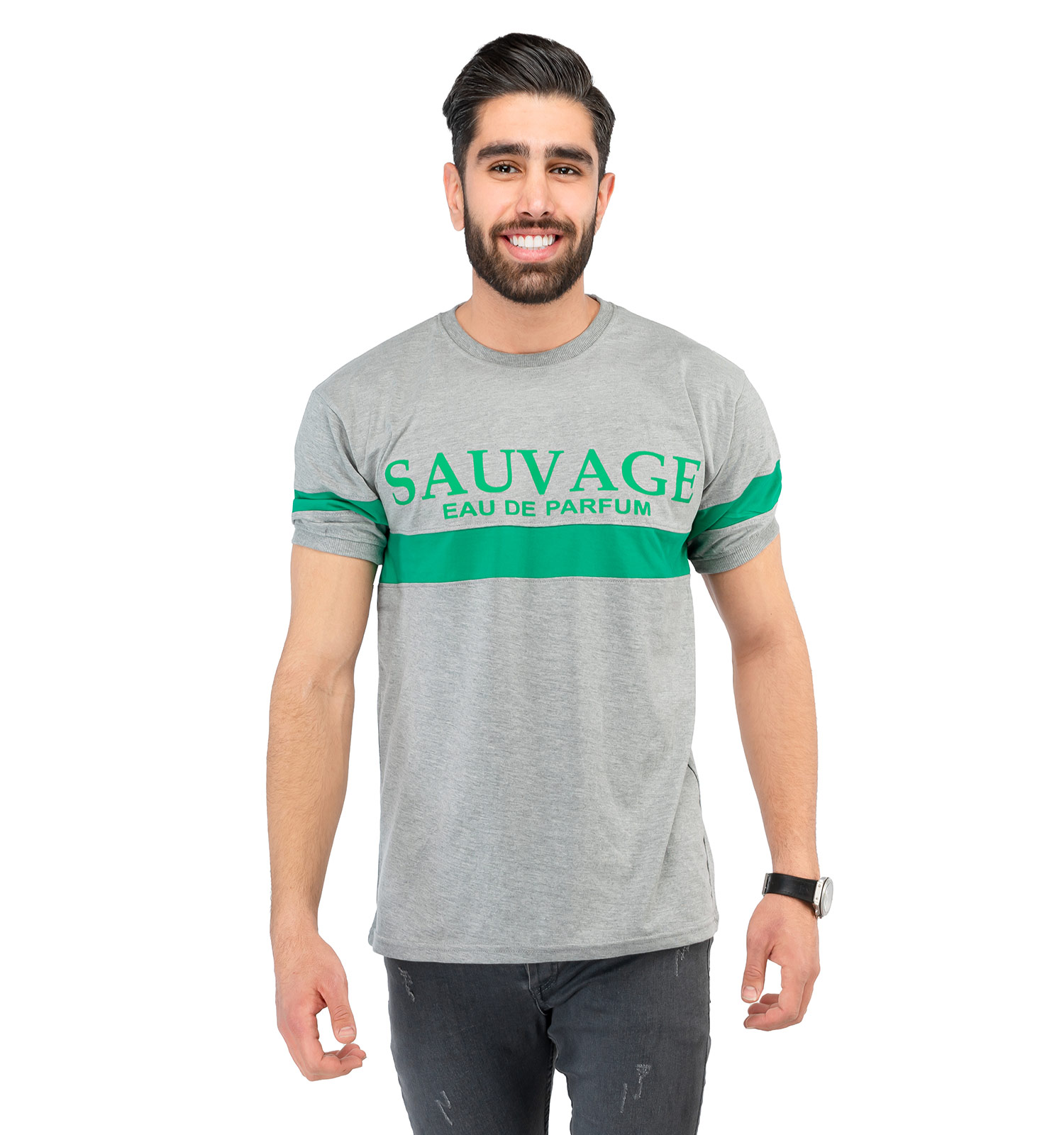 تیشرت مردانه دو رنگ Sevin مدل 36706
