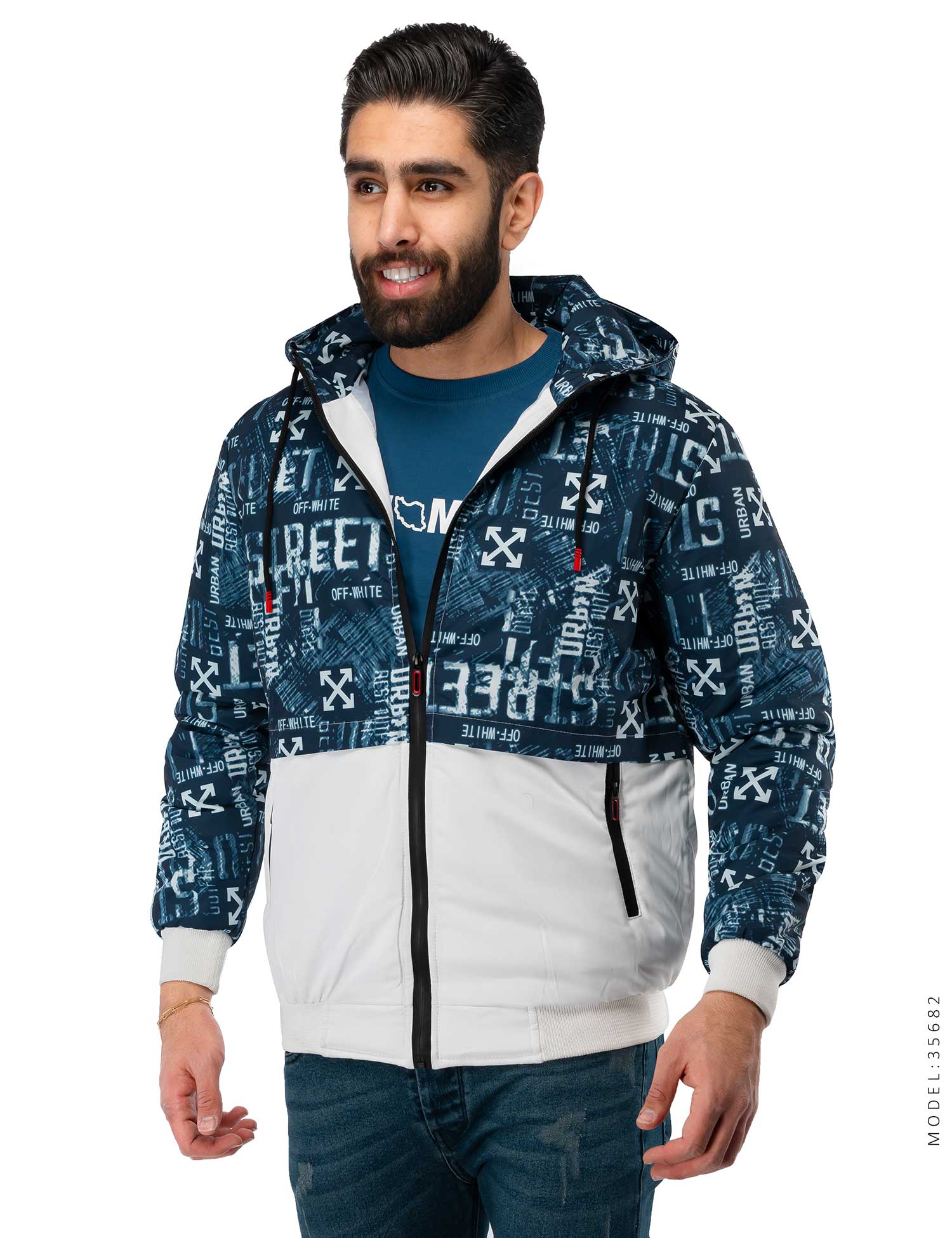 سویشرت کلاهدار مردانه Off – White مدل 35682