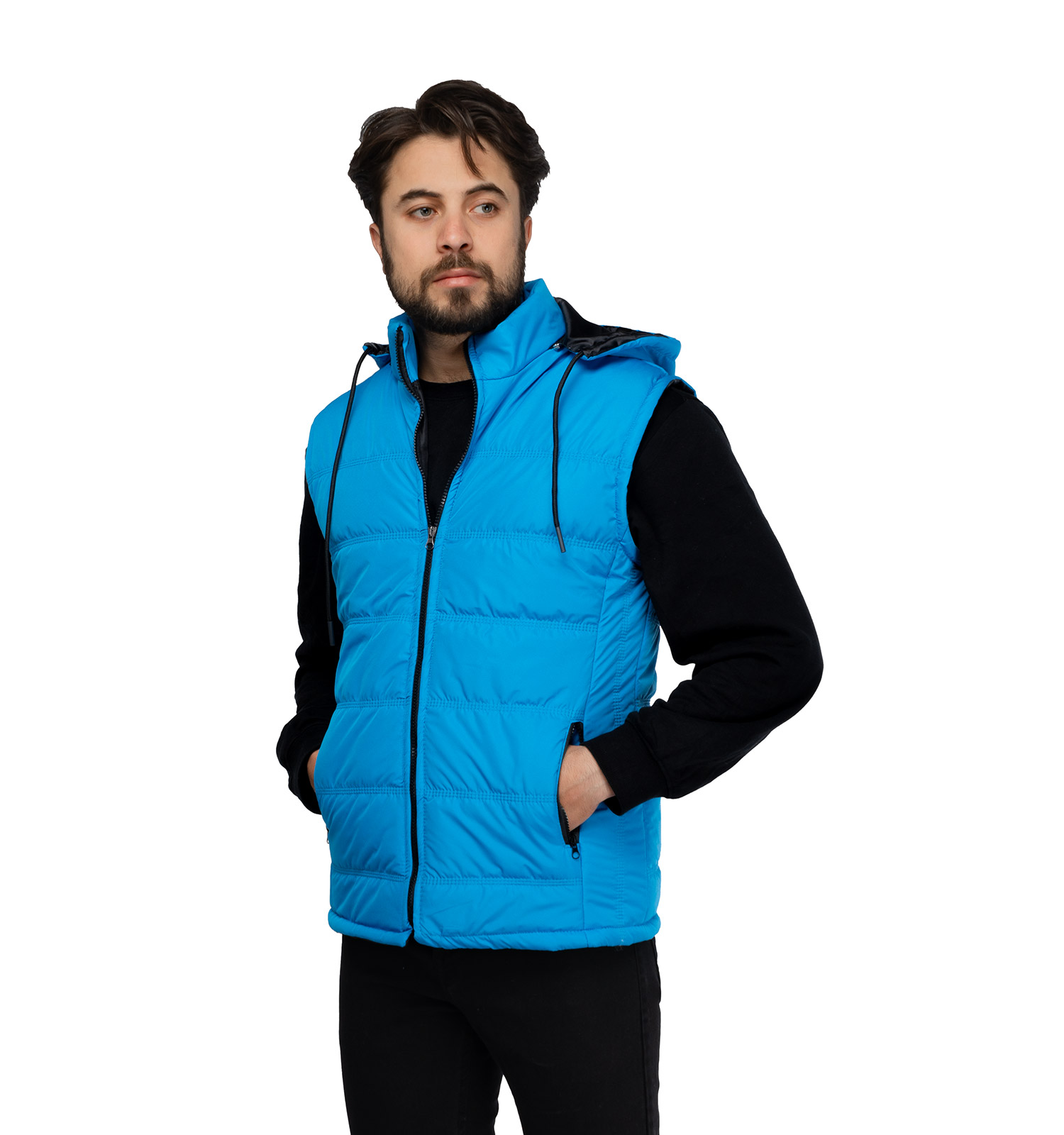 کاپشن پافر بادی کلاهدار مدل 45981