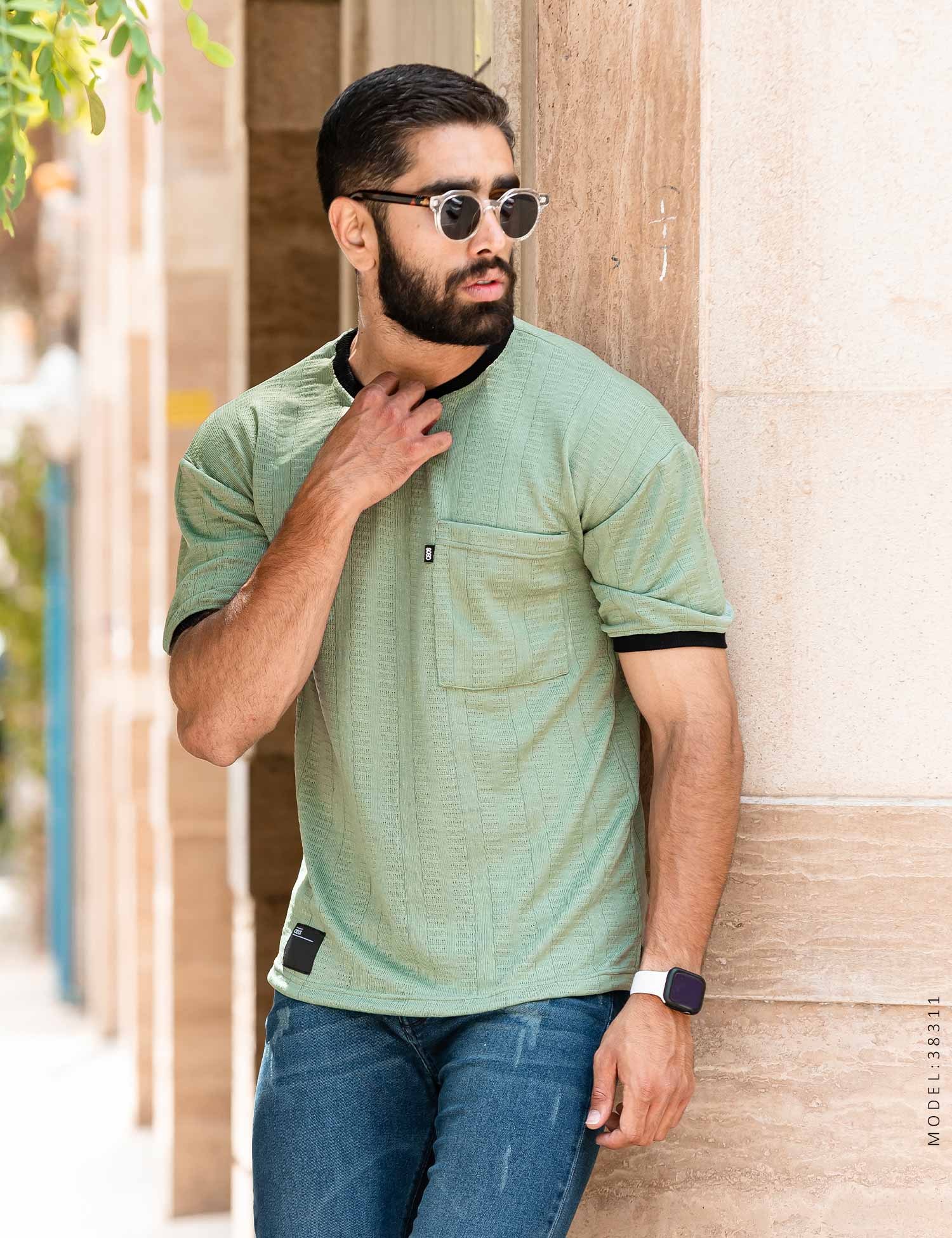 تیشرت مردانه یقه گرد Zima مدل 38311