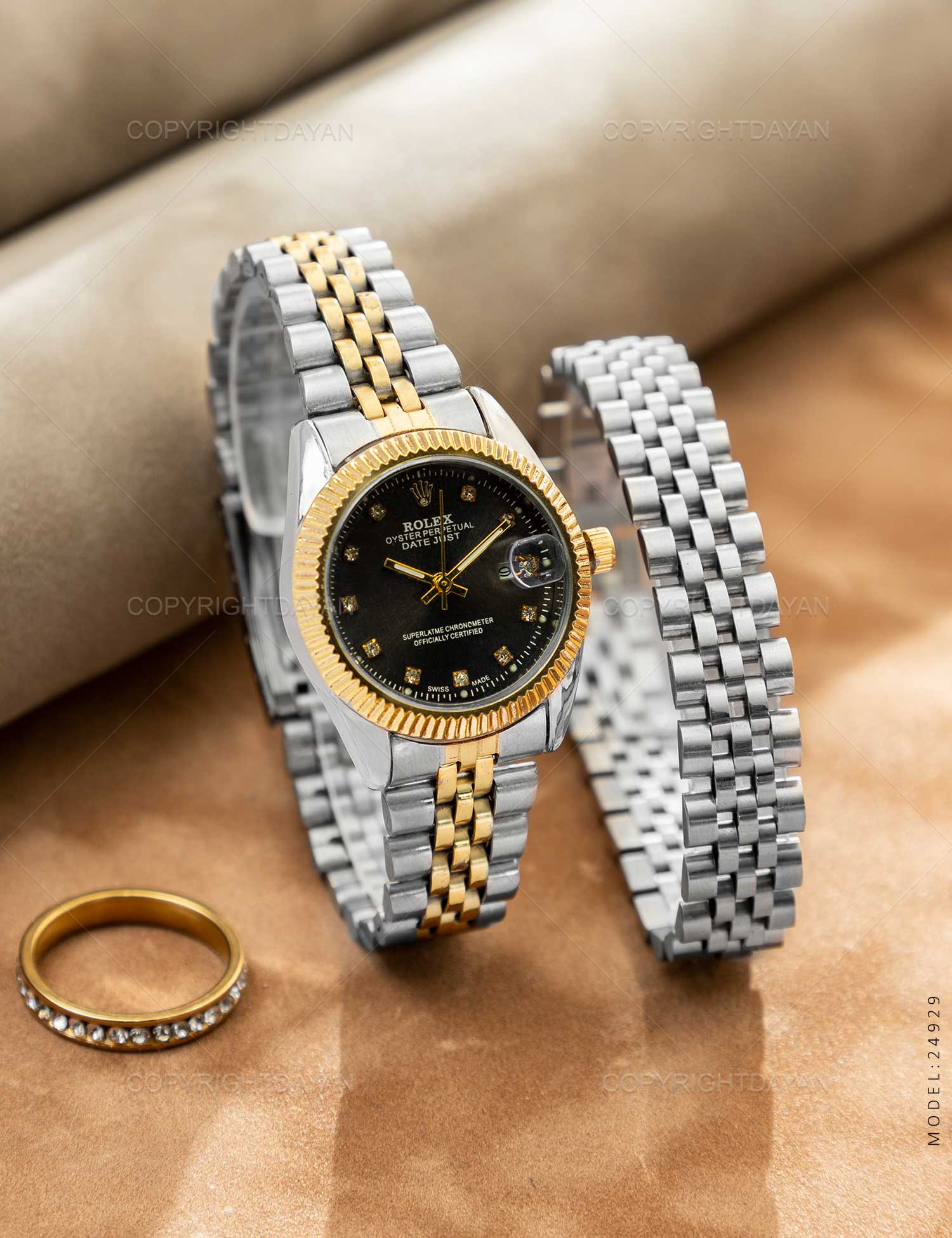 ساعت مچی عقربه ای زنانه Rolex مدل 24929