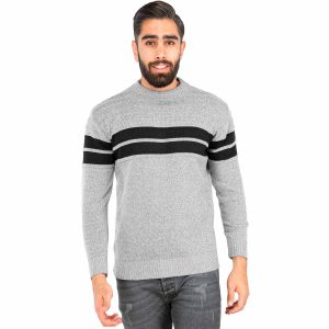 بافت مردانه یقه گرد فری سایز طرحدار Stark مدل 40354