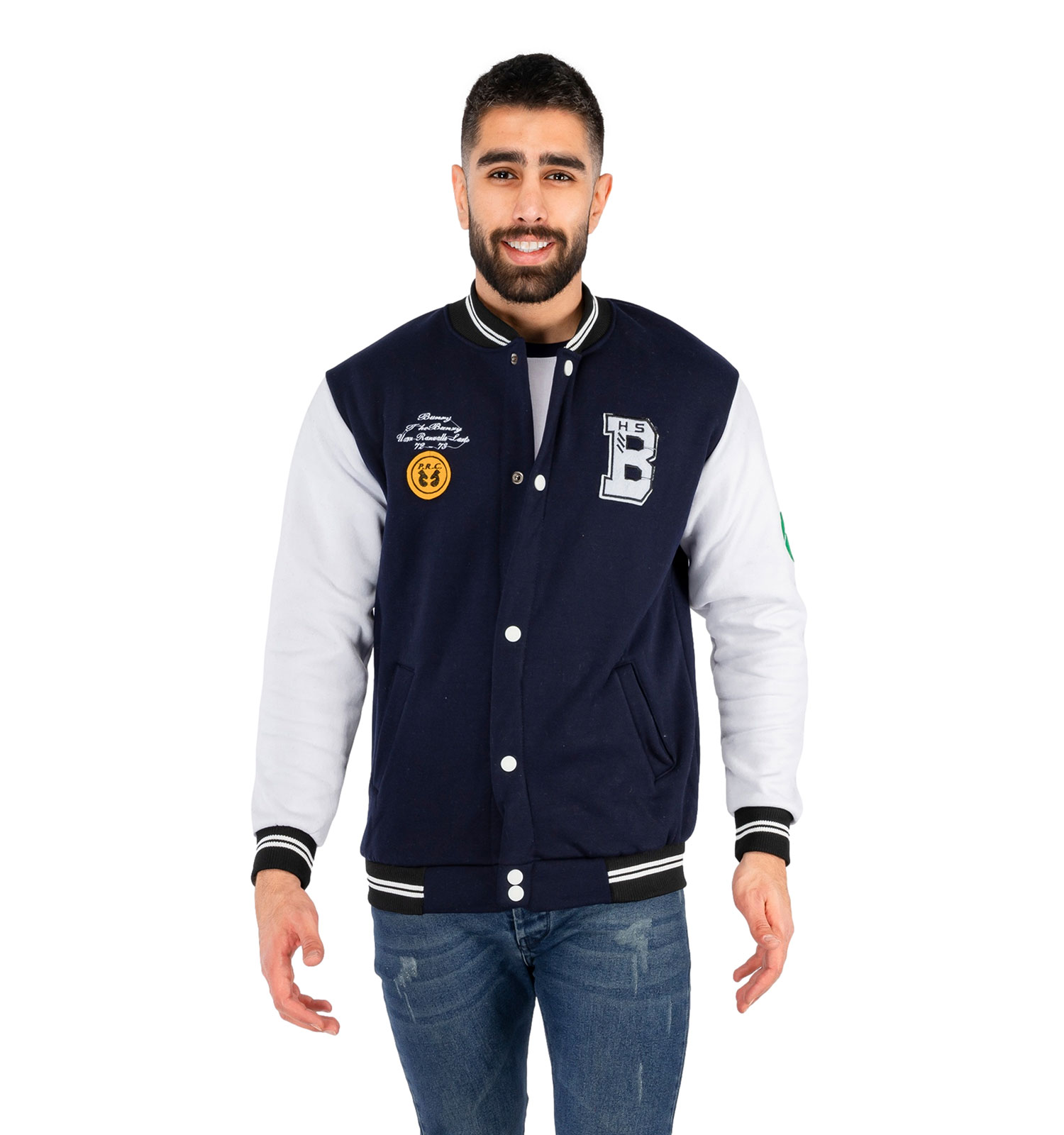 سویشرت بیسبالی مردانه یقه گرد مدل 42676