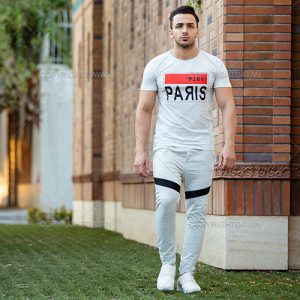 ست تیشرت شلوار مردانه Paris مدل Vaklo