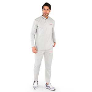 ست بلوز شلوار مردانه آستین بلند Reebok ساده یقه گرد مدل 44074