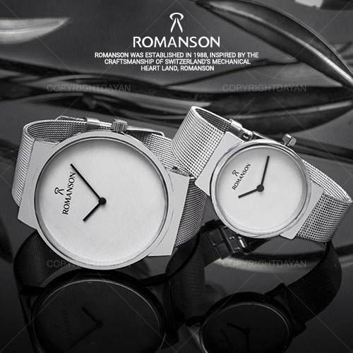 ست ساعت مردانه زنانه Romanson مدل Lokoz (نقره ای)