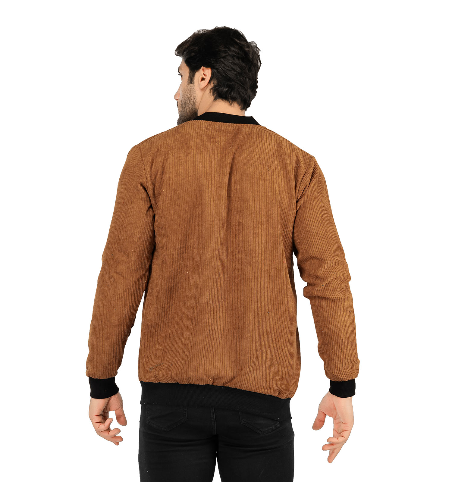 سویشرت زیپ دار مخمل مردانه Araz یقه گرد مدل 40635