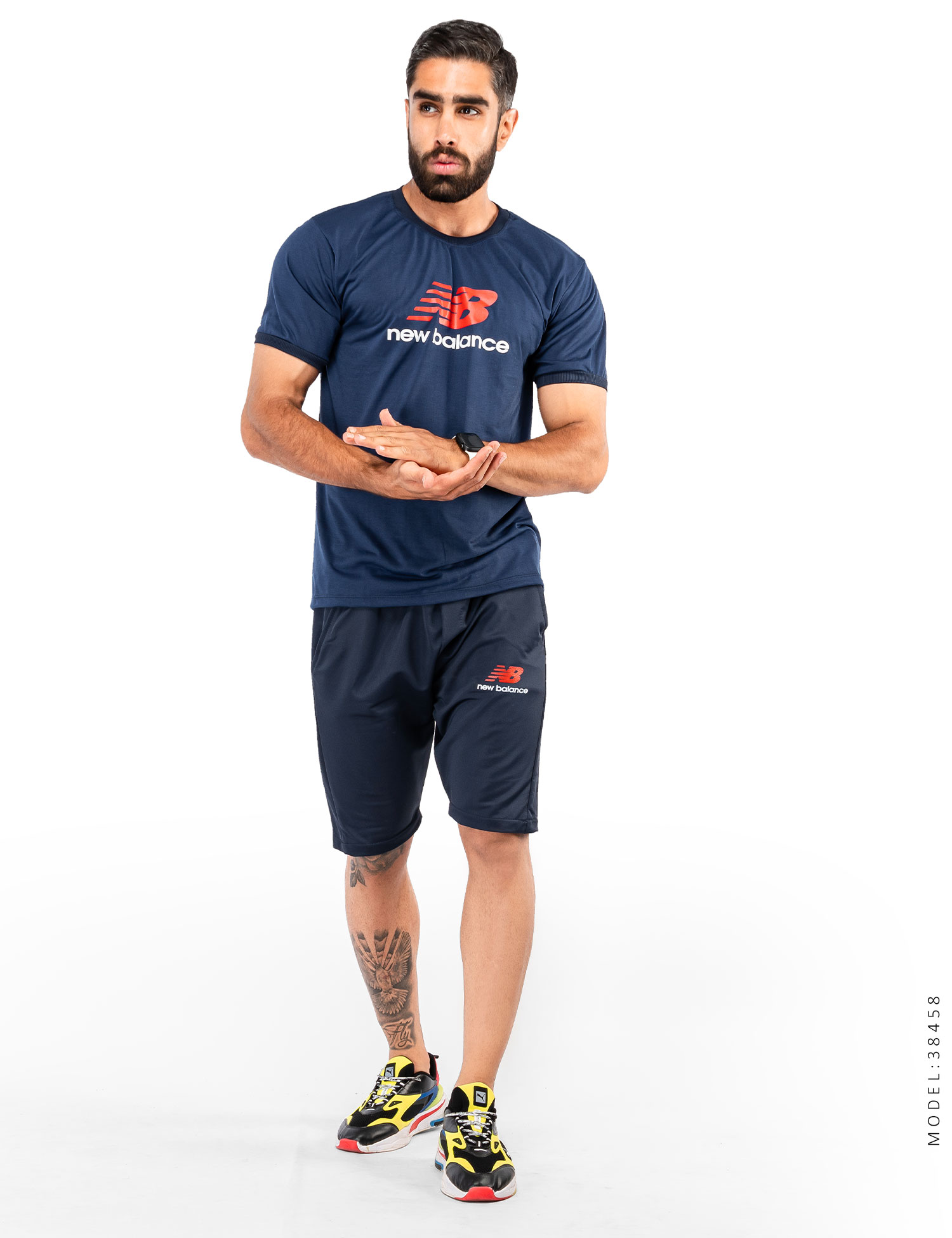 ست تیشرت شلوارک مردانه New Balance مدل 38458