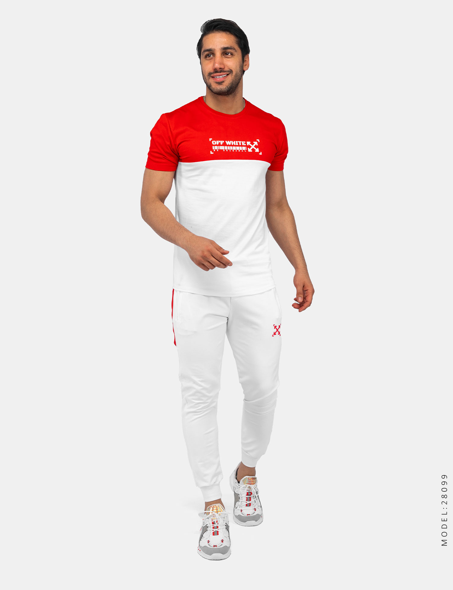 ست تیشرت شلوار مردانه Off – white مدل 28099