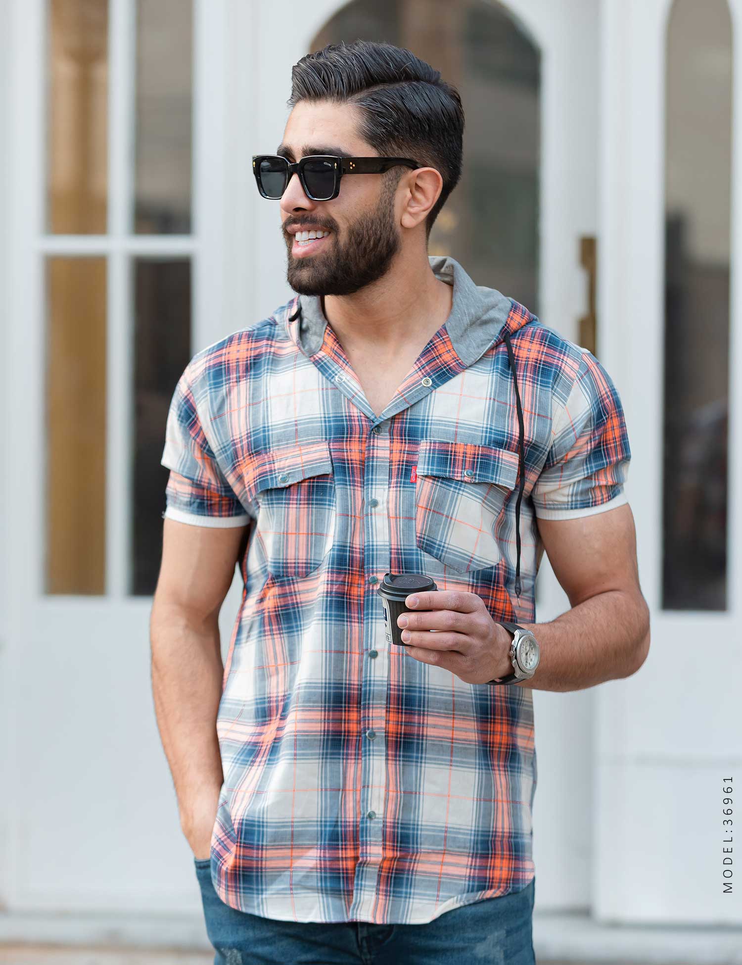 پیراهن مردانه چهارخونه Rayan مدل 36961