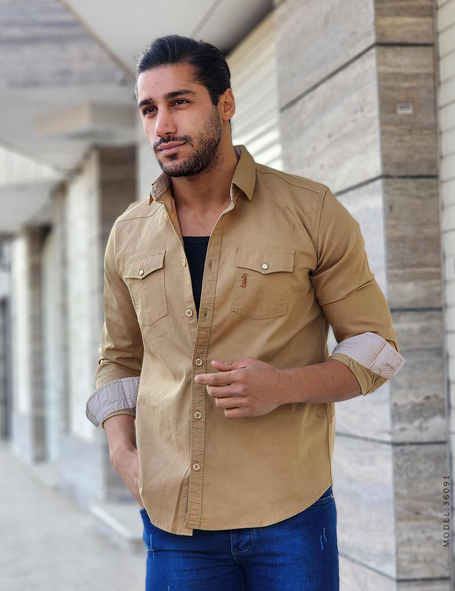 پیراهن مردانه کتان Maran مدل 36091