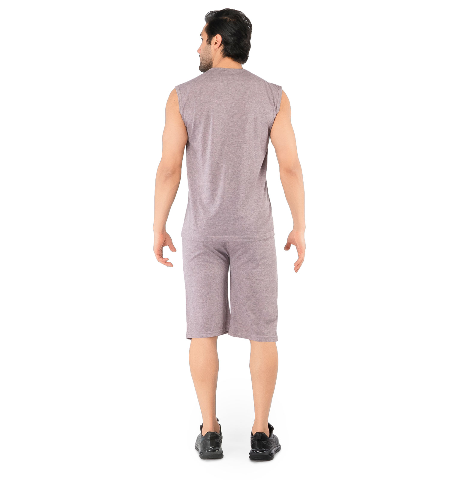 ست رکابی شلوارک مردانه آستین حلقه ای Nike ساده یقه گرد مدل 44166