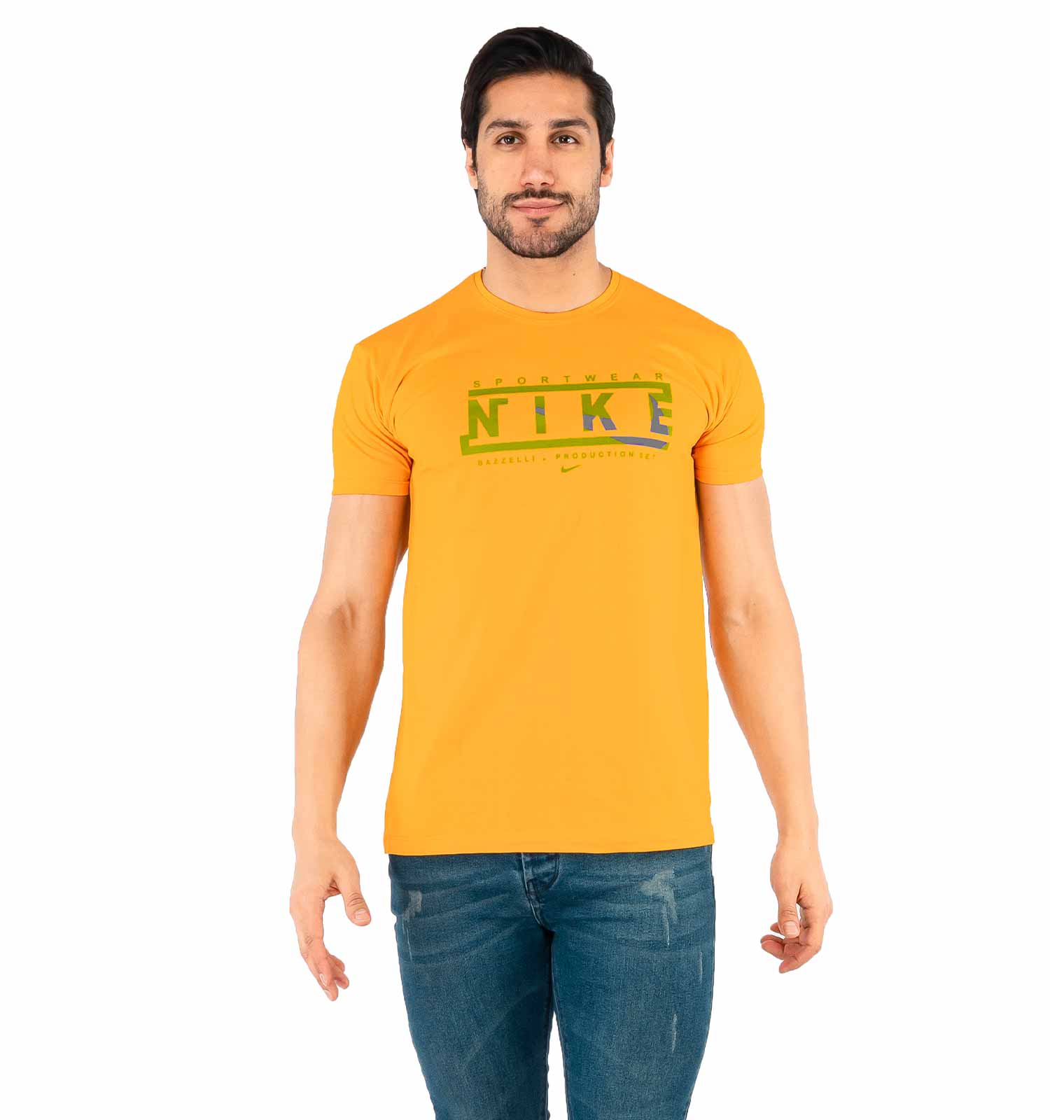 تیشرت Nike یقه گردمردانه پنبه ساده مدل 44108