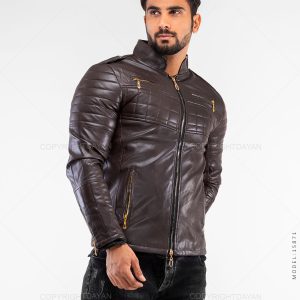 کاپشن چرم مردانه Alvin مدل 15871