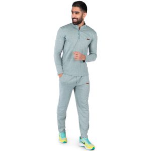 ست بلوز شلوار مردانه آستین بلند ساده یقه ایستاده مدل 43599