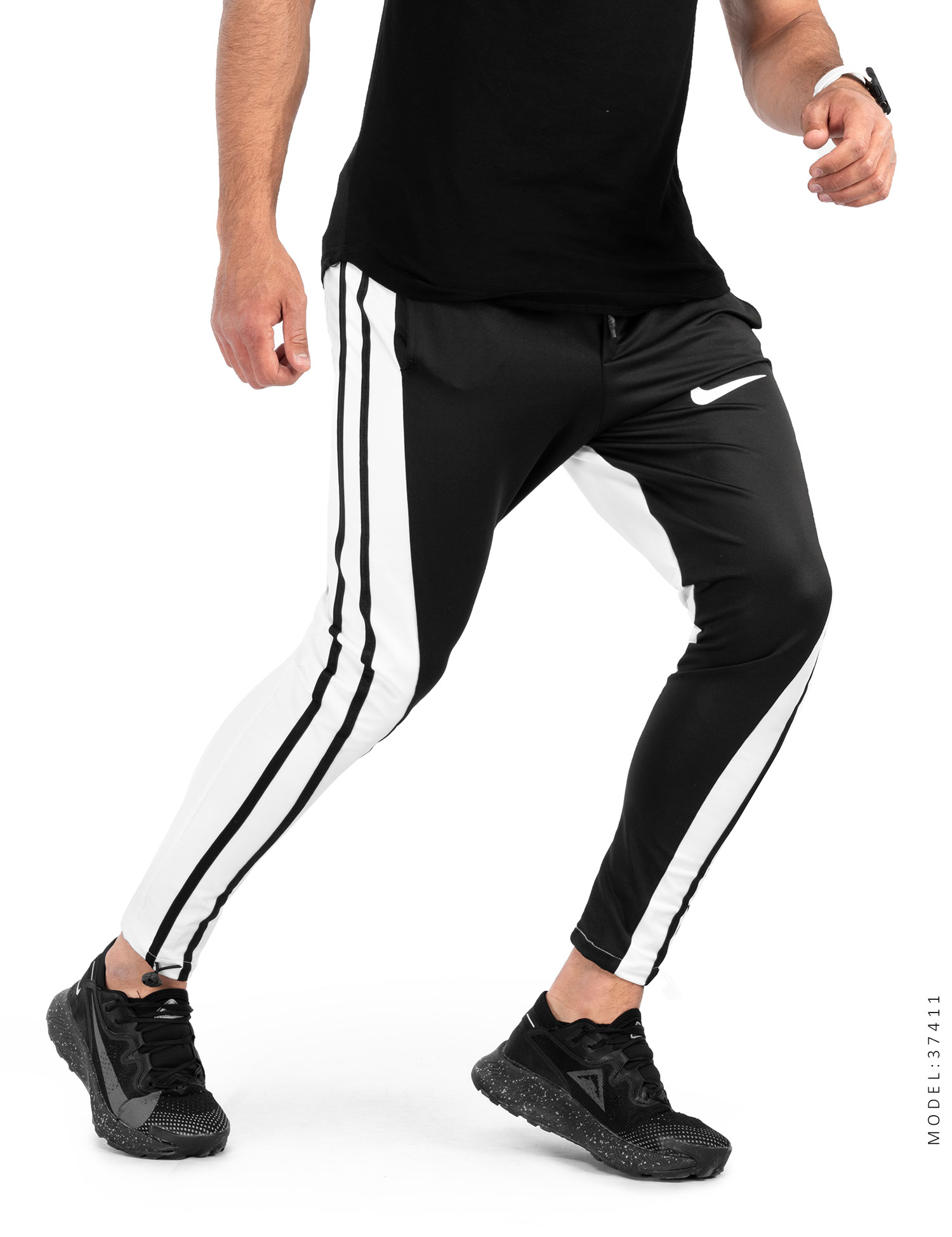 شلوار مردانه خط دار دو رنگ Nike مدل 37411