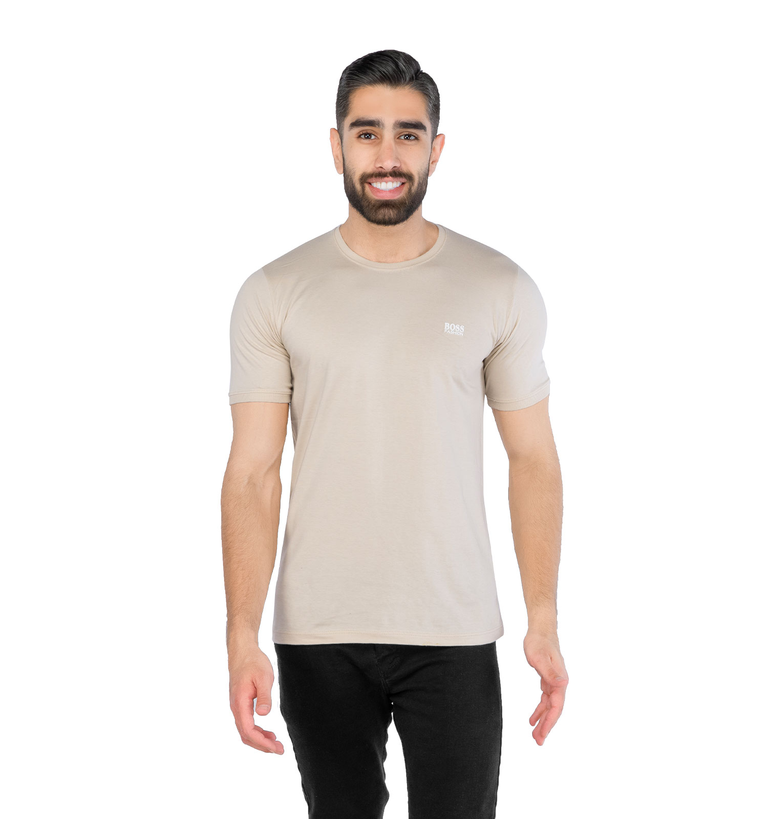 تیشرت Boss یقه گرد مردانه پنبه ساده مدل 44641