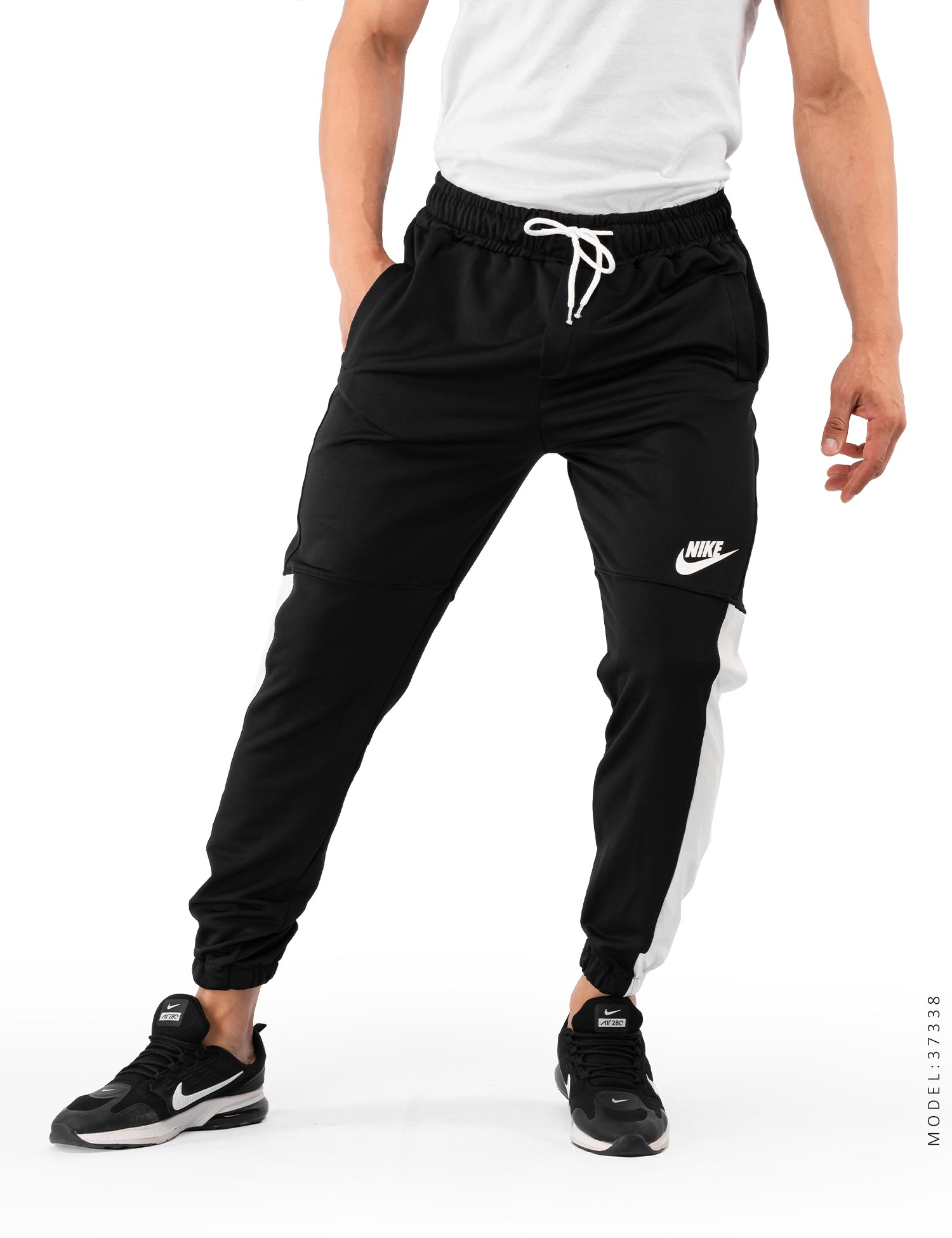 شلوار نیل اسلش مردانه مشکی راحتی Nike مدل 37338
