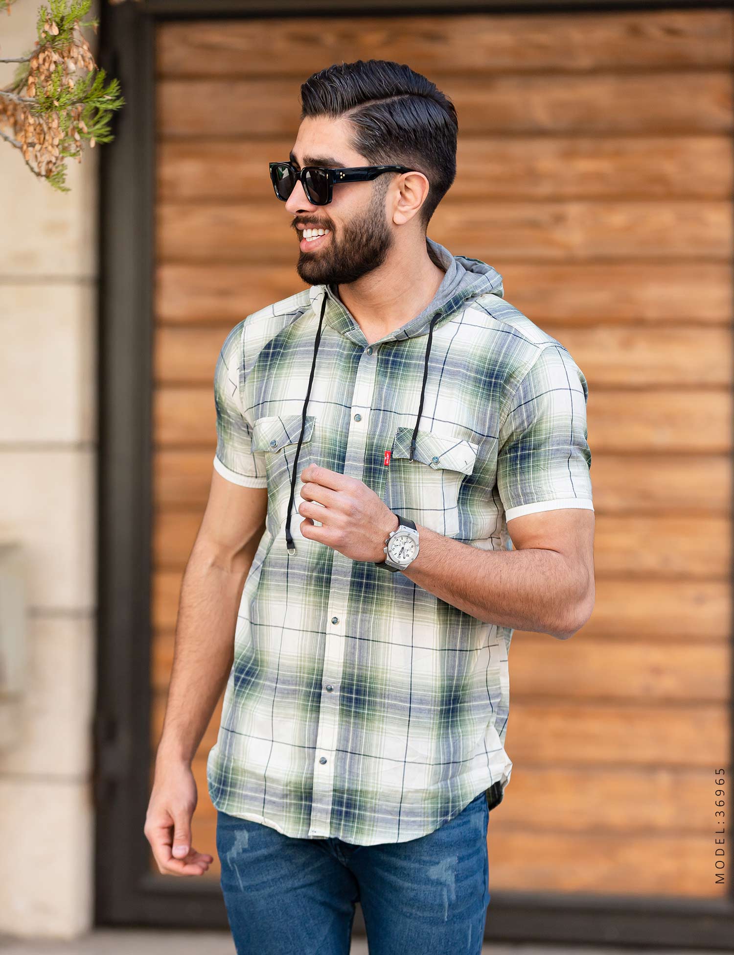 پیراهن مردانه چهارخونه Rayan مدل 36965