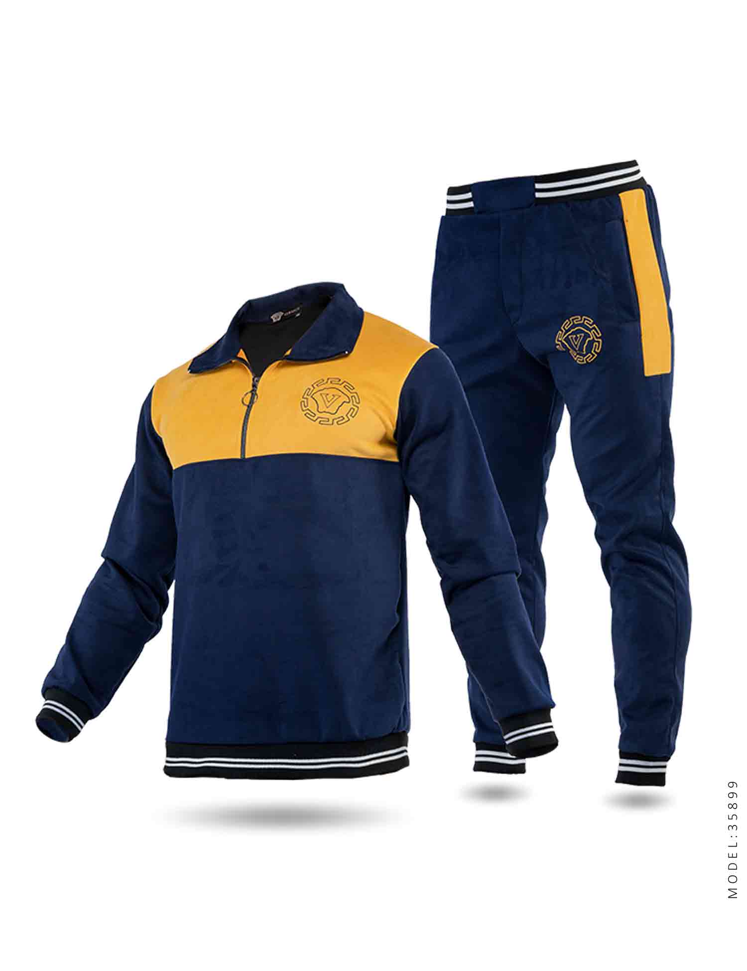 ست سویشرت نیم زیپ شلوار اسپرت Versace مدل 35899