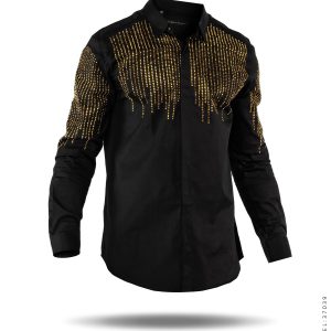 پیراهن مردانه نگین دار Versace مدل 37039