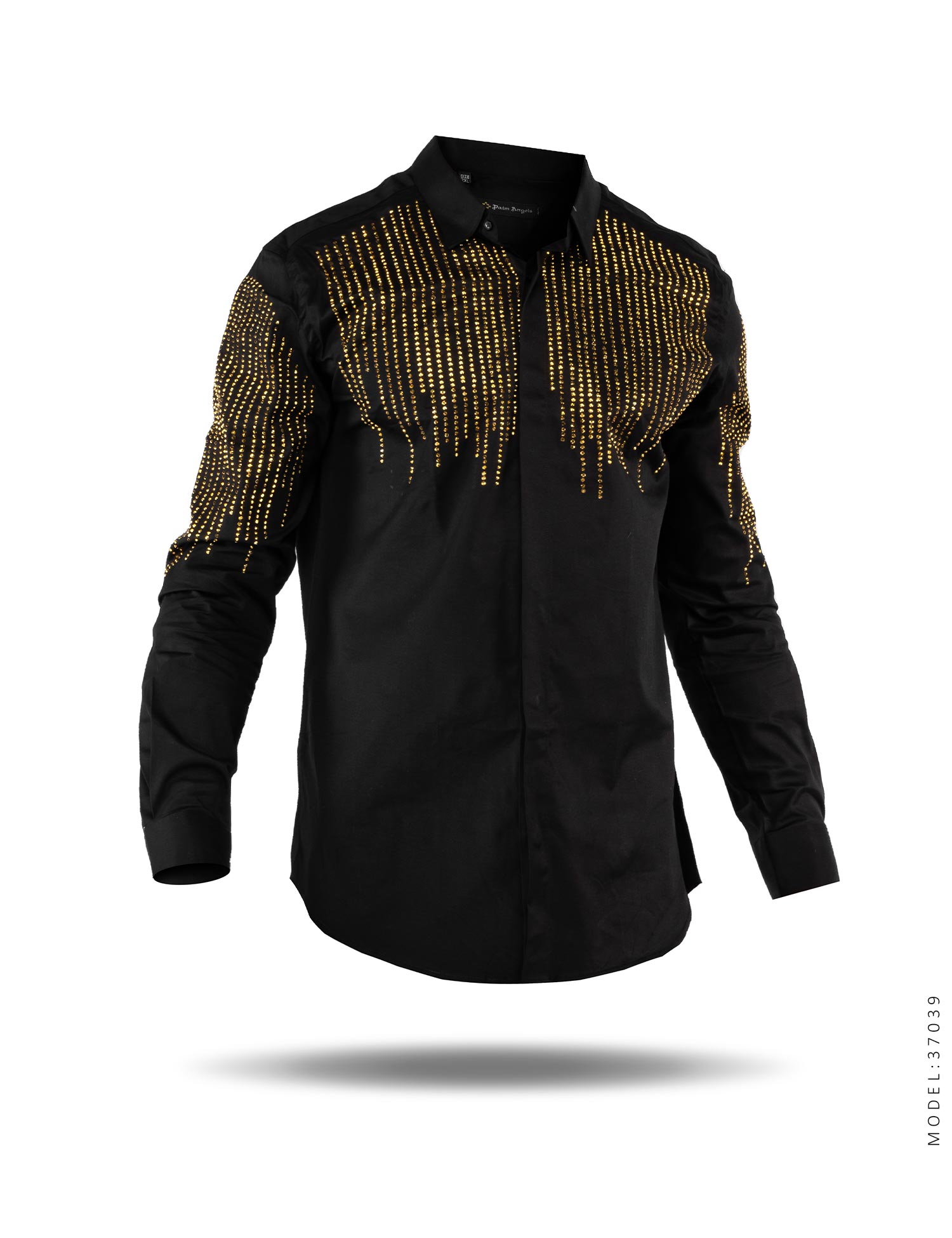 پیراهن مردانه نگین دار Versace مدل 37039