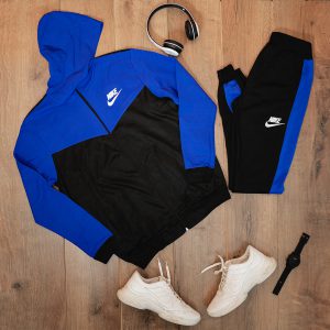 ست سویشرت شلوار Nikeمردانه مشکی آبی مدل Depi