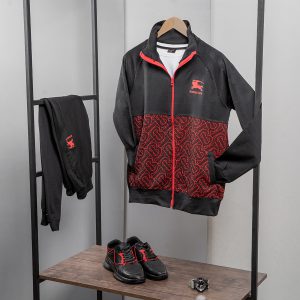ست سویشرت شلوار BURBERRYمردانه مشکی قرمز مدل Arka