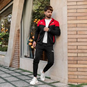 ست سویشرت شلوار قرمزمشکی مردانه مدل Boss