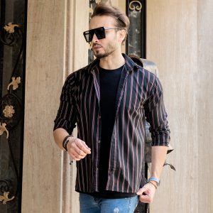پیراهن مردانه خطی مدل SDU