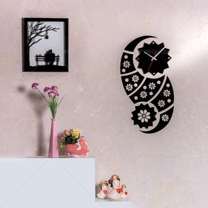 ساعت دیواری روکش مخمل ژاله