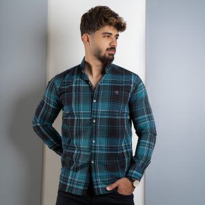 پیراهن مردانه سبز مدل denis