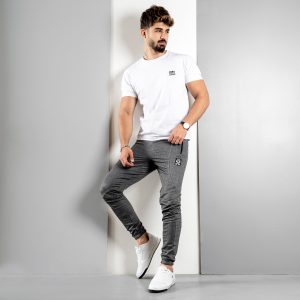 شلوار مردانه طوسی تیره T مدل F70