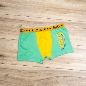 شورت نیم پا مردانه سبز زرد طرح مدل G30 T