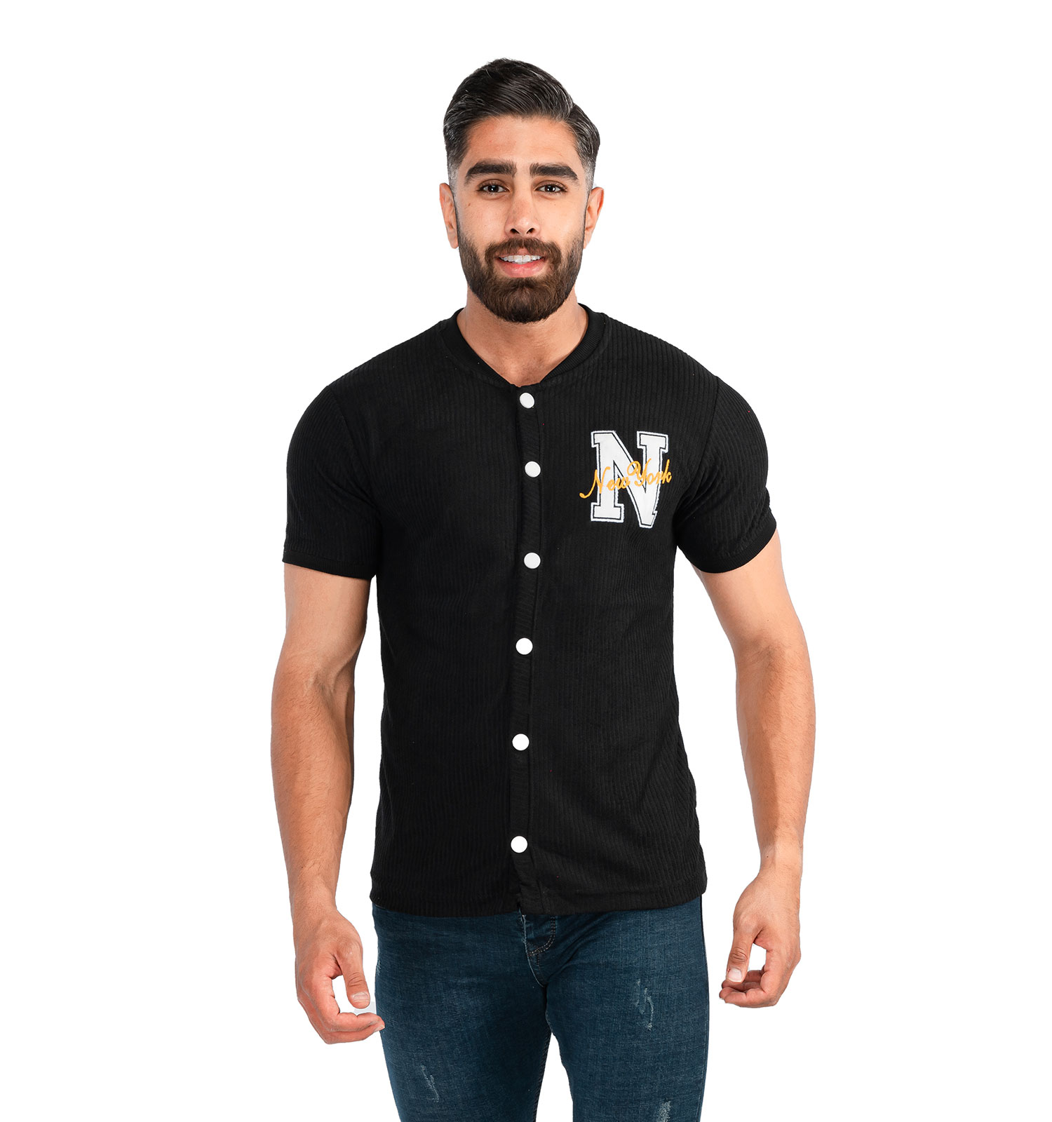 تیشرت مردانه بیسبالی New York مدل 39090